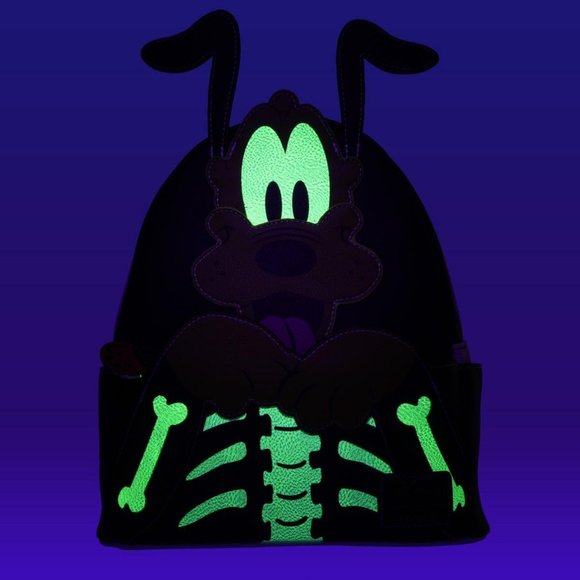 Disney Pluto Glow-in-the-Dark Entertainment Earth Exclusive Mini-Backpack - Picture 2 of 6
